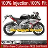 Injeção Para Aprilia RSV1000 Mille RSV1000 10 11 12 13 14 15 Cinza preto 77NO19 RSV 1000R RSV1000R 2010 2011 2012 2013 2014 2015 Carenagem