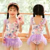 Children039s Bathing Suit Summer Lace Princess Swimsuit For 24 Year Old Baby Girls Mermaid Onepiece Swimsuit Tankinis Beach C6539474