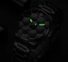 Kademan marka Luminous Mens Watch kwarcowy kalendarz zegarki Proste Mineral Glass Masculine Strafle