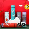 500 ml Smart Thermos Temperatuur Display Smart Waterfles Roestvrij staal Chinese Patroon Stijl Reizen Koffie Thermos Daj152