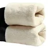 女性の冬の暖かいレギンスの超厚いハイストレッチラムカシミヤレギンス腰の細いズボンのマタニティボトム