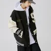 Mujeres moda ropa tendencias streetwear estilo pu cuero costura bordado uniforme de béisbol chaqueta femenina chaqueta bomber 220217
