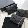 Oryginalny skórzany łańcuch torebka moda kate sprzęgło Lady Niki luksusowe designerskie torby na ramię Tote Cowhide Presbyopic Card Holder Torebki