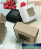 Emballage cadeau bricolage papier Kraft/boîte noire/blanche avec fenêtre en Pvc faveurs de mariage bonbons biscuits idées de fête de noël Boxes1
