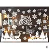 Venster stickers kerst ornamenten statische witte sneeuwvlok muur jurk pvc naadloze dec