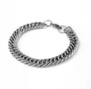 Charm Bracelets Trendy Width Link Chain Couple Titanium Stainless Steel Bracelet Women's Men's On Hand Goth Jewelry 2021