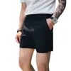 Summer Casual Solid Mens Shorts Mens Beach Shorts Cotton Slim Fit Male Shorts Homm Brand Clothing Short Masculino 3XLM 210322