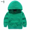 Fashion Children Sports Hoodies Pure Color Toddler Girls Sweatshirt Sweater Spring Cotton Outwear Tops Baby Boys 90-130 211110
