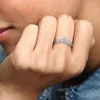 Ny 2021 S925 Sterling Silver Princess Wishbone Ring Tiara Crown Sparkling For Women Engagement Jewelry Anniversary317i