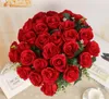 Romantic Wedding Decorations Flower 9 heads silk Roses Bouquet for Backdrop Centerpieces Multi colors Artificial Rose Home decorative Flowers