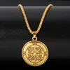 Pendant Necklaces Antique Gold Silver Color Compass Necklace Men Hip-Hop Rock Street Culture Chain Punk Fashion Jewlery Gift268o