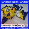 Желтый синий комплект для тела для Honda CBR600FS CBR600CC CBR600F2 1991 1992 1993 1994 CUDEWORK 34NO.78 CBR600 F2 91-94 CBR 600F2 600 F2 FS CC 600CC 600FS 91 92 93 94