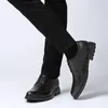 Hombres Zapatos de vestir Cuero genuino Oxofrds Oxfords de alta calidad Negro Fiesta Boda Pisos Negocios