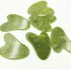 100 stks Groen Natural Xiuyan Stone Jade Guasha Gua SHA Board Massager voor Sloop Therapie Jade Roller