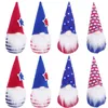 4 de julho decoração Decoração Gnome Independence Day Pendurar ornamentos 4 pçs / set veterana dias anão presente
