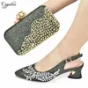 Dress Shoes Ladies And Bag Set For Women Fashion Gold African High Heels Pumps Match With Purse Handbag Clutch 938-40 5.5CM