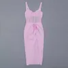 Ocstrade Lilac Bandage Dress Arrival Mesh Bodycon Women Summer Spaghetti Strap Sexy Club Party 210527