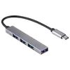 USB-typ C Hub Typ C till 4 USB 2.0 Hög överföringsadapter Ingen drivrutin krävs USB-C Splitter OTG-kabel