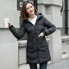 Arrivée hiver vestes grande taille manteaux femme Parkas à capuche épaissir coton rembourré Long manteau femmes survêtement D292 210512