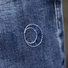 Men Slim Jeans Blue Stretch Spring Autumn Fashion Pants Embroidered Pattern Denim Pants Leisure High Quality Brand Jeans Men,932 X0621
