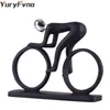 YuryFvna Bicycle Statue Champion Cyclist Sculpture Figurine Resin Modern Abstract Art Athlete Bicycler Figurine Home Decor 210811