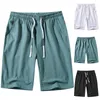 Ishowtienda sommar män mode casual tie-färgämne solid löst ljus svett sport shorts pantaloner cortos de hombrre shorts män x0705