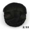 Syntetisk flätad bun klipp i chignon som simulerar mänsklig hårförlängningsuppdatering för kvinnor Lady frisyr SP-159