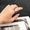 Gotische stijl donkere schedel titanium stalen ring mannelijke trendy persoonlijkheid hiphop rap rock kleur snelle mode-sieraden accessoires