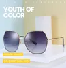 Luxury Big Frame Square Sunglasses Fashion Women Brand Designer Personality Sun Glasses High Quality UV400 Lens with Box and Cases