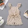 Arrivée 1PC Baby Girl Polka Dot Combinaisons droites 210528