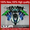 Motorcycle Fairings For KAWASAKI NINJA ZX600C ZX-600 ZX 6R 600CC 6 R ZX636 07-08 Bodywork 10No.0 ZX-636 600 CC ZX6R 07 08 ZX600 ZX 636 ZX-6R 2007 2008 Bodys Kit Blue White