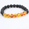 Bracelets en pierre de lave naturelle perles de yoga diffuseur d'huile essentielle bracelet bracelets bracelet extensible pour femmes hommes bijoux de mode