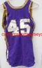 Gestikte vintage Blue Mountain PERS # 45 Basketball jersey borduurjersey maat xs-6xl aangepast elke naam nummer basketball jerseys