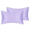 1lot2pcs Solid Silky Satin Silk Hair Antistatic Pillow Case Cover for Home Skin Care Pillowcase Queen King Full Size1607451