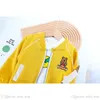 Baby Tracksuit Kids Kläder Ställer Pojkar Passar Barnkläder Casual Coat T-shirts Byxor Tecknad Sport Zipper Jacka 3PCS B7790