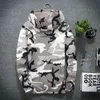 Mäns Camo Jackor Vår Höst Casual Coats Hooded Jacket Camouflage Fashion Male Outwear Brand Clothing 5xl 211110