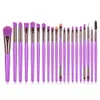 20Pcs Fluorescent Makeup Brushes Set Face Powder Blush Concealers Eye Shadows Make Up Brush beauty tools maquiagem