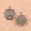 36 Stück Antik Silber Bronze vergoldet Spinne Cowbweb Halloween Charms Anhänger DIY Halskette Armband Armreif Erkenntnisse 30*27mm