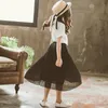 Юбки Летняя юбка для маленьких девочек Подростковая длинная макси с высокой талией Весна-Осень Школьная розовая, белая, черная детская одежда 20219277671