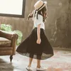 Skirts Little Girls Summer Skirt Teen High Waist Long Maxi Spring Autumn School Pink White Black Children Clothing 20219277671