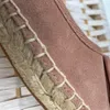 Luxury Designer Womens Sandaler Outdoor Shoes Hemp Rope Flätad Flat Bottom Sandal Lace-up Fisherman Sko Storlek 35-40 xx-0299