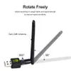 USB Wifi Adapter Antenna Wifi4 Adapters Card 2.4g 5.8g dual bands antennas 802.11 Ethernet Dongle MT7601 Free Driver For PC Desktop laptop