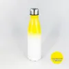 DIY süblimasyon 17oz kola şişesi degrade rengi ile 500 ml paslanmaz çelik kola şekilli su şişeleri çift cidarlı yalıtımlı şişeler