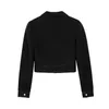 Casual Black Short Tops For Women Lapel Long Sleeve Large Size Jacket Female Fall Fashion Clothing 210524