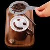 16Pcs/Lot Plastic Fancy Coffee Decorating Stencils Milk Froth Cake Decoration Mold Barista Cappuccino Printing Template Spray Stencil JY0997