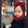 M382 automne hiver infantile bébé tricoté chapeau nœud papillon chapeaux enfant enfant en bas âge enfants bonnets Turban casquettes enfants chapeau chaud