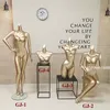 Modische Champagner-Gold-Unterwäsche für Damen, Schaufensterpuppen, Ganzkörperpuppe, Torso, BH-Modelle, Mode-Dessous, Schaufenster, Hüfte, Schaufensterpuppe, weiblich