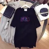 Propcm Mulheres Vestidos Never Série Letra Plus Size Black Mini Dress Solto Verão Longo Camiseta Casuais Roupas Designer Femme Tops 2021 Luxo