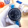 Klasyczne mężczyzn Męskie 50. rocznica Automatyczne zegarki Ruch mechaniczny James Bond 007 Watch Space Montre de Luxe ze stali nierdzewnym zegarek zegarek zegarek