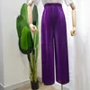 New Spring autumn Korean bright ice-silk pleated pants women casual slim thin high waist chiffon pants loose wide legs pants 954 Q0801